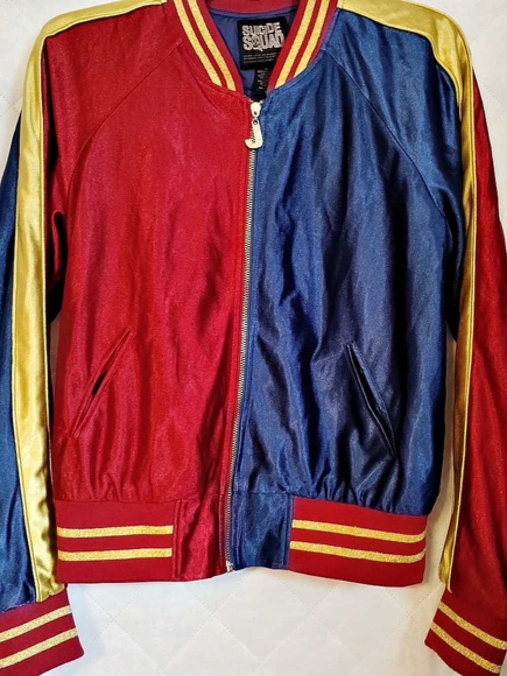 Suicide Squad Property of Joker Jacket Color Block Varsity Jacket Size Medium